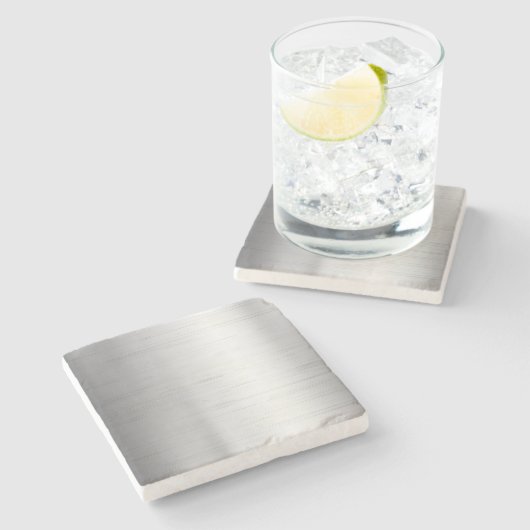 Silberne Metallbeschaffenheit Steinuntersetzer (Seitenansicht)