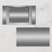 Silberne Metallblick-Teller-Geschäfts-Karten Visitenkarte (Vorne/Hinten)