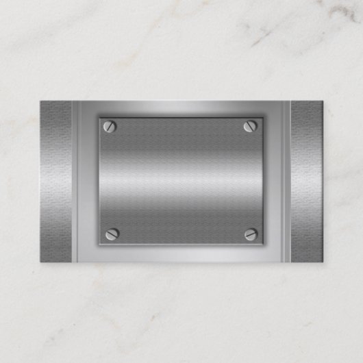 Silberne Metallblick-Teller-Geschäfts-Karten Visitenkarte (Vorderseite)