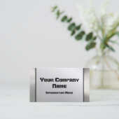 Silberne Metallblick-Visitenkarten Visitenkarte (Stehend Vorderseite)