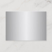 Silberne Metallblick-Visitenkarten Visitenkarte (Rückseite)