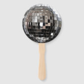 Silberne Metallic-Disco-Kugel Fächer (Rückseite)
