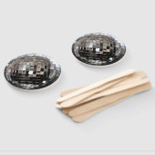 Silberne Metallic-Disco-Kugel Fächer (Non-assembled)