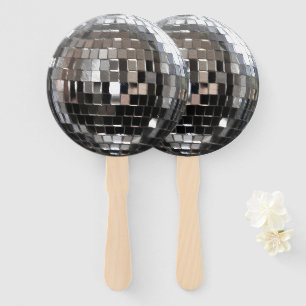 Silberne Metallic-Disco-Kugel Fächer