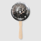 Silberne Metallic-Disco-Kugel Fächer (Vorderseite)