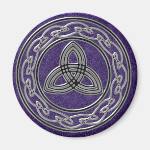 Silberne metallische keltische Rad-Knoten und Magnet