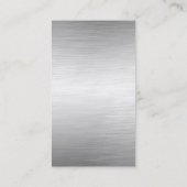 Silberne Metallnummernschild-Visitenkarten Visitenkarte (Rückseite)