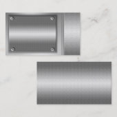 Silberne MetallTeller-Geschäfts-Karten Visitenkarte (Vorne/Hinten)