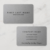 SILBERNE METALLVisitenkarte Visitenkarte (Vorne/Hinten)