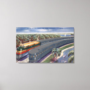 Silberne Meteoren "Meeresküste" in Leinwanddruck