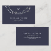 Silberne minimale moderne Kreise auf Visitenkarte (Vorne/Hinten)