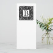 Silberne Mit Monogramm Celtic Wedding Einladung (Stehend Vorderseite)