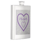 Silberne Monogramm-Glitzer-angesagte Flasche für F Flachmann (Rechts)