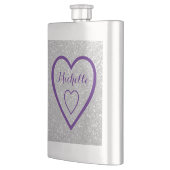 Silberne Monogramm-Glitzer-angesagte Flasche für F Flachmann (Links)