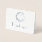 silberne Muschel - Danke Folienkarte (Vorderseite)