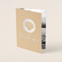 silberne Muschel - Vielen Dank - fügen Sie Hochzei