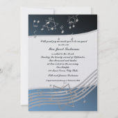 Silberne Musik in der Luft Einladung (Rückseite)