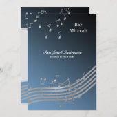 Silberne Musik in der Luft Einladung (Vorne/Hinten)