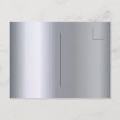 Silberne Musiknoten Postkarte (Rückseite)