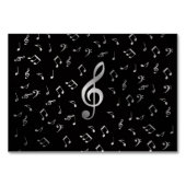 silberne Musiknoten Tischnummer (Vorderseite)