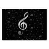 silberne Musiknoten Tischnummer (Vorderseite)