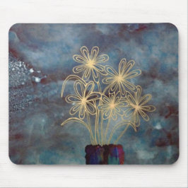 Silberne Nachtmausunterlage Mousepad