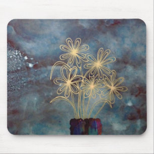 Silberne Nachtmausunterlage Mousepad