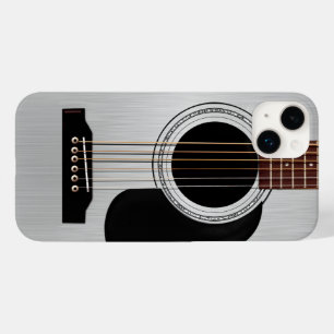 Silberne oberste Akustikgitarre Case-Mate iPhone Hülle