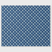 Silberne Ornamente auf dunkelblau Geschenkpapier (Flach)