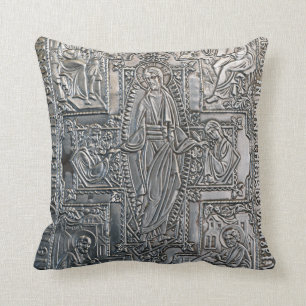 silberne orthodoxe religiöse Buchmetalldekoration Kissen