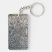 silberne orthodoxe religiöse Buchmetalldekoration Schlüsselanhänger (Rückseite)