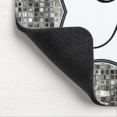 Silberne Paillette blenden Mousepad (Ecke)