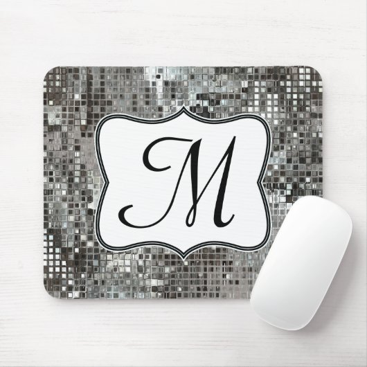 Silberne Paillette blenden Mousepad (Mit Mouse)