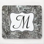 Silberne Paillette blenden Mousepad (Vorne)