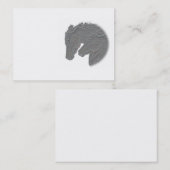 Silberne PferdeVisitenkarte Visitenkarte (Vorne/Hinten)