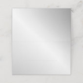 Silberne Platzkarte (Außenseite Aufgefaltet)