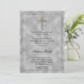 Silberne Querkommunion Einladung (Stehend Vorderseite)