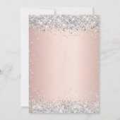 Silberne Quinceanera-Rose Gold Luxus Einladung (Rückseite)