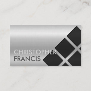 Silberne reflektierende Steigungskarte mit Visitenkarte