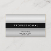 Silberne reflektierende Steigungskarte mit Visitenkarte (Rückseite)