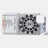 silberne Retro-Handy-Gehäuse Case-Mate iPhone Hülle (Rückseite (Horizontal))