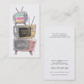 Silberne Retro Visitenkarte (Vorne/Hinten)