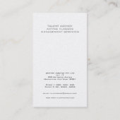 Silberne Retro Visitenkarte (Rückseite)