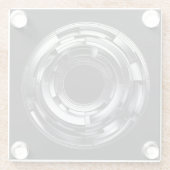 silberne Ringe Glasuntersetzer (Rückseite)