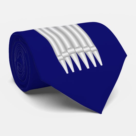 Silberne Rohre Krawatte (Gerollt)