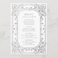 Silberne romantische verzierte Hochzeit