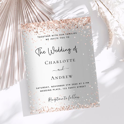 Silberne Rose Einladung