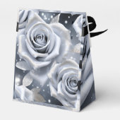 Silberne Rose Geschenkschachtel (Rückseite)