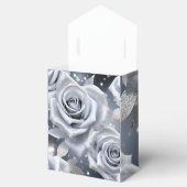 Silberne Rose Geschenkschachtel (Geöffnet)