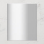 Silberne Rose Gold Blumen Elegante Hochzeit Einlad (Rückseite)